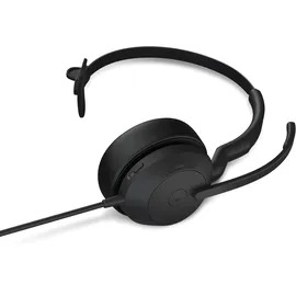 JABRA Evolve2 50 UC Mono Headset, Kabelgebunden 4 Mikrofone, USB-C/A-Anschluss, UC-kompatibel, Aktive Geräuschunterdrückung