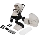 lionelo MIKA PLUS 2-in-1 Buggy 0-48 Monate bis 22 kg Babywanne bis 9 kg, Rückenlehne und Füße verstellbar, AiryDots,Dämpfung, 360° drehbare PU-Räder, XXL-Verdeck