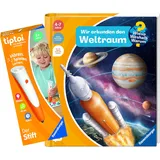 Ravensburger tiptoi Set: Wieso? Weshalb? Warum? Wir erkunden den Weltraum + 00110 tiptoi Der Stift, Lernspielzeug für Kinder ab 4 Jahren