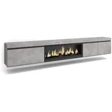 SKRAUT HOME Tv-schrank, Grau, Holzwerkstoff, Rechteckig, 288x45x35 cm, Wohnzimmer, Wohnwände, Lowboards, Lowboards stehend