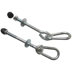 2x Karabinerhaken für Schaukeln, aus Stahl, für Rundhölzer Ø10cm, 23,5x5x2cm