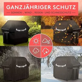 Amandi Grillabdeckung 122 x 61 x 147 cm Oxford-Gewebe schwarz
