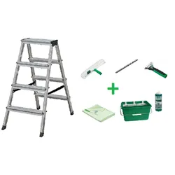 SET Unger Fensterreinigung mit Krause Leiter