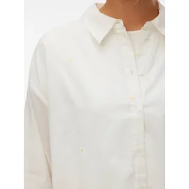 Vero Moda Langarmbluse VMODONA LS SHIRT WVN NOOS Baumwolle, regular fit weiß L (40)