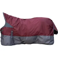 hkm sport equipment Highneckdecke Yukon 600D Regendecke 165 cm Dunkelrot/Grau
