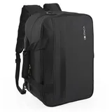 ITACA - Rucksack 40x20x25 Handgepäck Ryanair Rucksack Flugzeug Reiserucksack Handgepäck Rucksack 40x20x25 Handgepäck, Schwarz