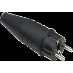 Schutzkontakt-Stecker, Vollgummi, schwere Ausführung