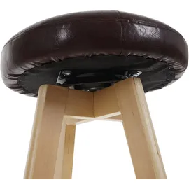Mendler Barhocker Navan Holz Kunstleder drehbar Bordeaux
