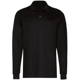 TRIGEMA Langarm Poloshirt schwarz L