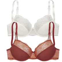 Nuance Bügel-BH Damen zimt-orange+creme Gr.105E