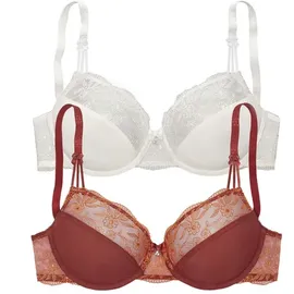 Nuance Bügel-BH Damen zimt-orange+creme Gr.105E