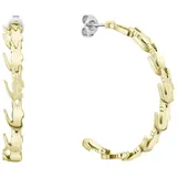 Lacoste Creolen CROCODILE gold Edelstahl 2040518