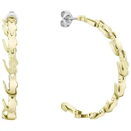 Lacoste Creolen CROCODILE gold Edelstahl 2040518