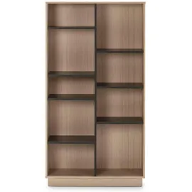 VS Venta-stock Bücherregal 150 x 80 x 33 cm Eiche/Grau