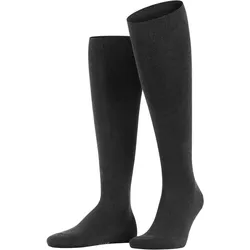 Kniestrümpfe FALKE "Family", Herren, Gr. 39-42, anthra.mel, Baumwollmischung, unifarben, normal, Socken, atmungsaktiv, weich, Rippenbündchen
