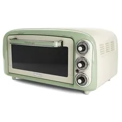 Ariete 979GR Mini-Backofen Vintage grün 18 L mit Ober- und Unterhitze im Retrolook, 1380 Watt