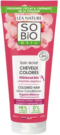 So'Bio Étic Glow Pflege Gefärbtes Haar Hibiskus Bio Und Pflanzliche Peptide Tube 200ml