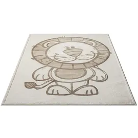Carpet City Kinderteppich MARA717, rechteckig, Höhe: 11 mm, Kinderzimmer, Kurzflor,robust,Tiere, Spielzimmer beige 160 cm x 230 cm x 11 mm