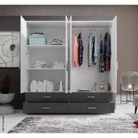 Pol-Power Drehtürenschrank Ivar 180 x 190 x 51 cm Weiß