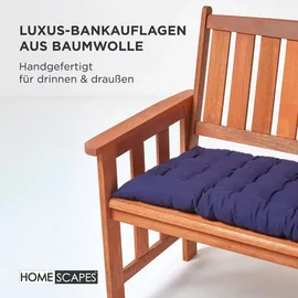 Homescapes Bankauflage 108 x 42 x 5 cm blau 2-tlg.