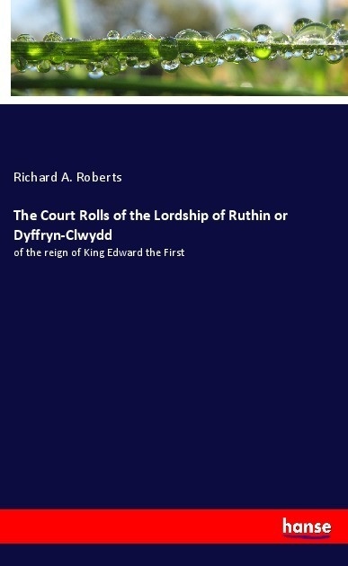 The Court Rolls Of The Lordship Of Ruthin Or Dyffryn-Clwydd - Richard A. Roberts  Kartoniert (TB)