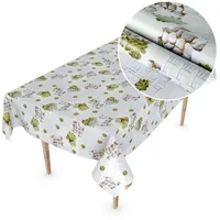 ANRO Wachstuchtischdecke Wachstuch Tischdecke abwaschbar Wachstischdecke Plastik-Tischdecken Glatt 200x140cm