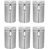 BUTLERS CANISTER Küchendose Silber 10 x 18 x 10 cm 1 l 6-teiliges Set