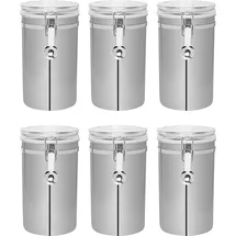 BUTLERS CANISTER Küchendose Silber 10 x 18 x 10 cm 1 l 6-teiliges Set