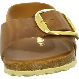 Birkenstock Madrid Big Buckle Nubukleder geölt schmal cognac 39