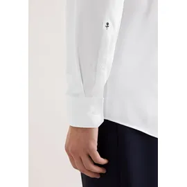 Seidensticker Businesshemd "Schwarze Rose", Herren, Gr. L (41), normale Ärmellängen, weiß, 93% Polyester, 7% Elasthan, unifarben, regular fit, 2-Knopf-Manschette, Hemden, Regular 1/1 Kentkragen Uni