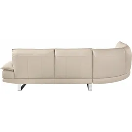 Calia Italia Ecksofa CALIA ITALIA "Dave, italienisches Designsofa mit erstklassigem Sitzkomfort, L-Form", grau (fango), B:297cm H:87cm T:97cm, NaturLeder Sorrento;Leder Bull, Sofas, Ecksofa, mit tollen Lederbezügen