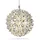 Gartenpirat Kugel 40 cm Aluminium 200 LED warmweiß