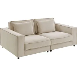 Atlantic Home Collection 2-Sitzer Valan Cord 198 x 83 x 126 cm Beige
