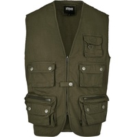 URBAN CLASSICS Worker Vest in Olive,