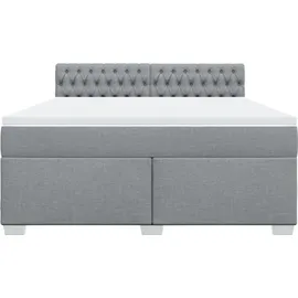vidaXL Boxspringbett 180 x 200 cm Hellgrau