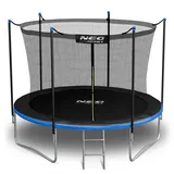 Neo-Sport Trampolin Outdoor Kinder Gartentrampolin Sicherheitsnetz Innen Leiter Gepolsterte Stangen Wetterfest Rostfrei Belastbar