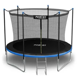 Neo-Sport Trampolin Outdoor Kinder Gartentrampolin Sicherheitsnetz Innen Leiter Gepolsterte Stangen Wetterfest Rostfrei Belastbar