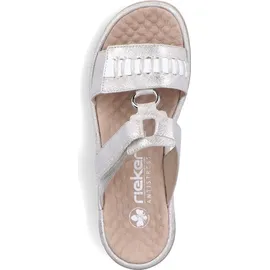 Rieker Damen Pantolette silber/platin, Damen:40 EU