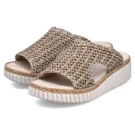 Rieker Extra Weit Pantolette beige, Größe 40