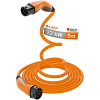 Lapp Mobility Helix Ladekabel Typ 2 22kW 5m, orange (555935015)