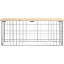 vidaXL Gartenbank aus Gabionen 103x44x42 cm Massivholz Kiefer