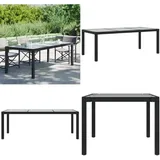 Vidaxl - Gartentisch Schwarz 190x90x75 cm Gehärtetes Glas Poly Rattan - Gartentisch - Esstisch - Polyrattan Tisch - Gartenmöbel - Balkonmöbel - Home