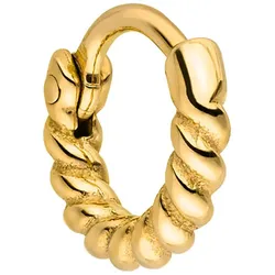 Single-Creole PURELEI "Schmuck Geschenk Piercing Spherical, 24131-Piercing-Spherical", gold (gelbgoldfarben), Ohrringe, Damen, Edelstahl
