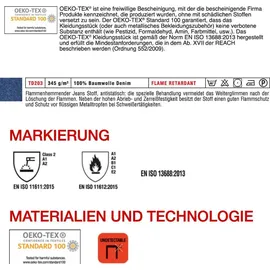 COFRA Schweißerjacke, flammhemmend 100% Denim-Baumwolle 52