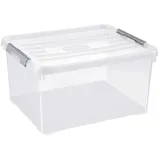 Curver 243813 Aufbewahrungsbox HANDY stapelbar (L x B x H) 490 x 390 x 250mm Transparent, Silber 1St