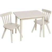 Jimmylee Kindersitzgruppe, Beige, Holz, Kautschukholz, vollmassiv, Kinder- & Jugendzimmer, Kindermöbel, Kindersitzmöbel & -tische, Kindersitzgruppen