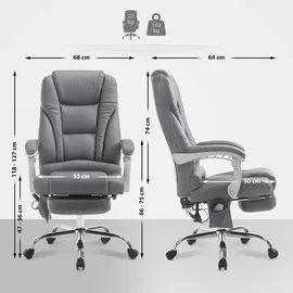 CLP Pacific Kunstleder mit Massagefunktion V2 grau