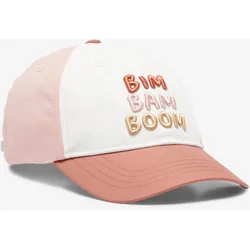 Cap 500 verstellbar Kinder weiss mit rosa Muster, beige|braun|rosa, EINHEITSGRÖSSE