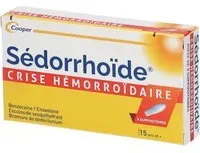 SEDORRHOIDE 8 SUPPOS Suppositoire(S) pc(s)