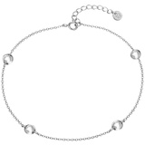 Glanzstücke München Fußkette Sterling Silber Zirkonia in 22,0 cm Basiskette + 3,0 Verlängerung Damen